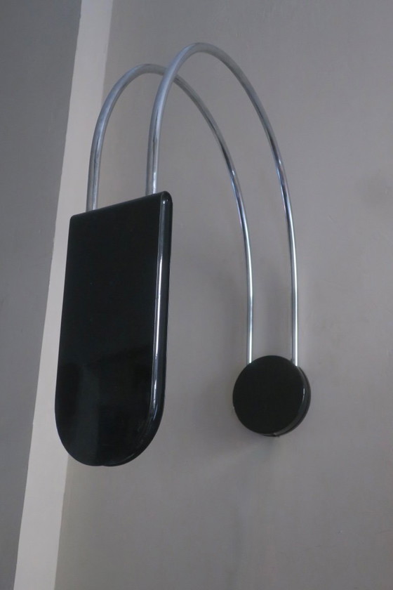 Image 1 of Mid-Century Modern boogvormige wandlamp van Bruno Gecchelin voor Skipper and Pollux, Italië, jaren 70.