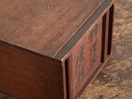 Caja de almacenamiento japonesa antigua con caligrafía – Japón, circa 1920 – Objetos decorativos (photo 12 of 40)