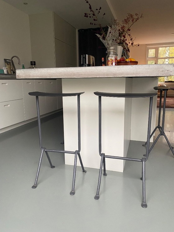 Image 1 of 4x Magis - Officina barkruk H75 polypropylene zink/zwart