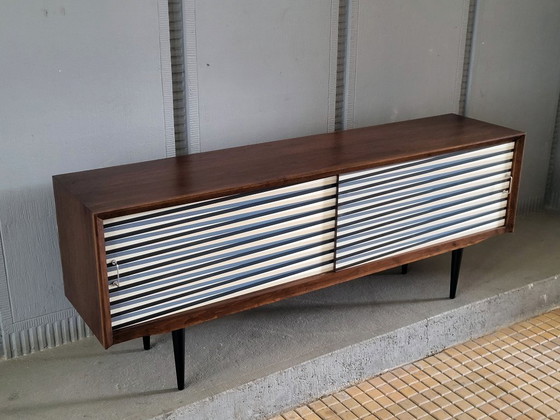 Image 1 of Vintage walnut wooden sideboard, 1960s, colour
