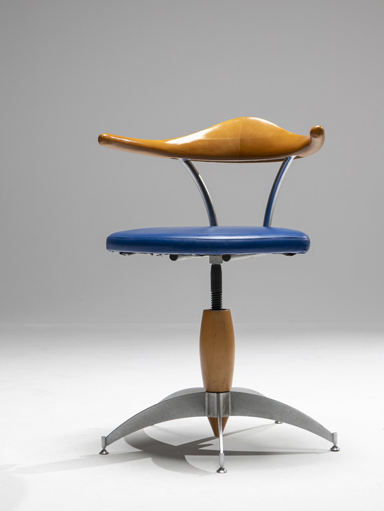 Image 1 of Swivel Chair in Style of Bořek Šípek, Italy, 1980s