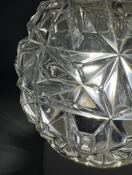 Image 1 of Clear glass lamp with beautiful pattern