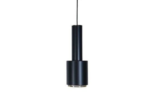 Alvar Aalto A110 Hand Grenade pendant lamp in black with brass – hanglampen, Scandinavian (photo 2 of 6)