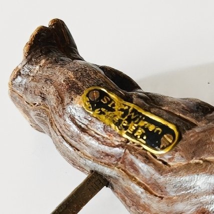 Image 1 of Tire-bouchon ancien français Laurent Siret, 13 racines en bois de vigne, années 1920