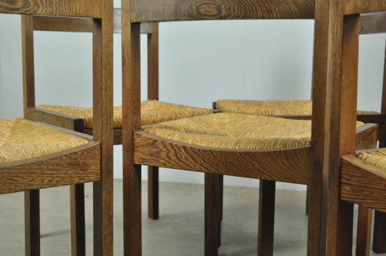 Image 1 of Vintage Wenge dining chairs in modern minimalist style, 1960s