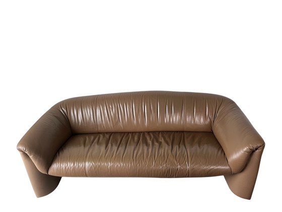 Image 1 of Bankstel Leolux Mink, 2-zits y 3-zits, luz bruin leer