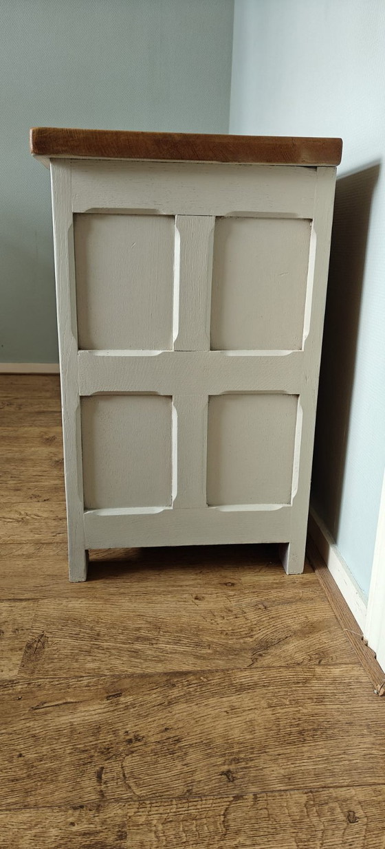 Image 1 of Antique blanket chest / TV cabinet with wooden top