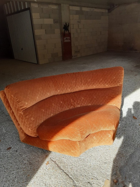 Image 1 of 4/7 Poltrona Ligne Roset arancione Pr M. Ducaroy Mod. Albany, design vintage