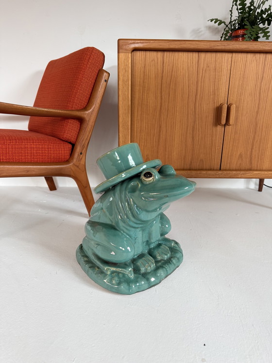 Vintage keramieken kikker met hoed, Frankrijk ‘70 – Decoratieve objecten, Ceramic (photo 2 of 7)