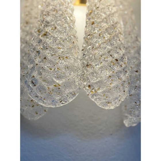 Image 1 of Set of 2 Modern “Conchiglie” Gold Murano Glass Wall Sconces