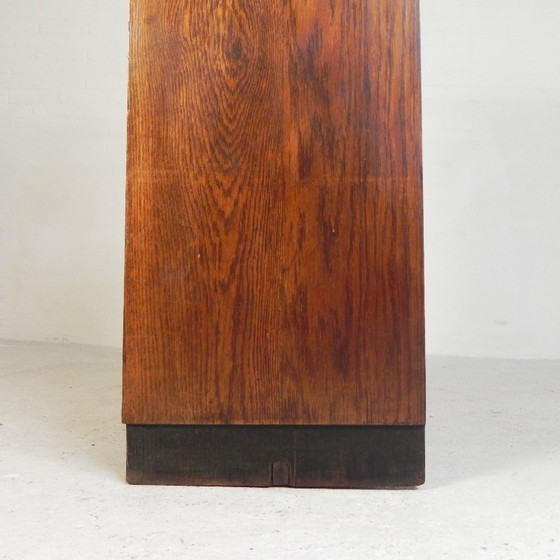 Image 1 of Eiken rolluikkast met 1 luik, 116 cm hoog, jaren 30
