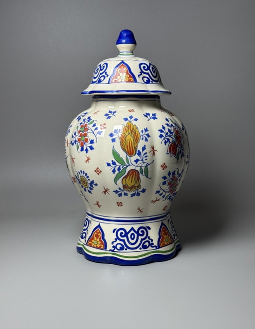 Vaso in maiolica ricoperto Boch Frères Keramis – Periodo Art Déco – Belgio, anni '30