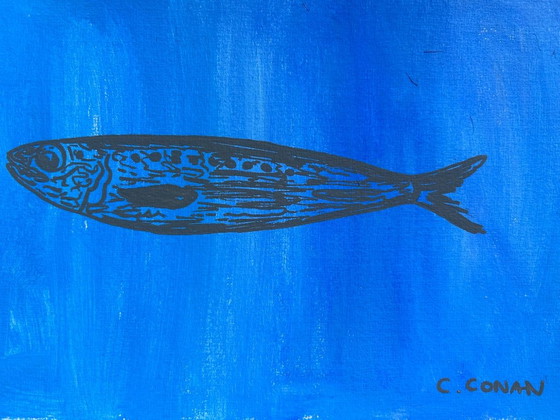 Sardine in acrilico 30 x 21 cm – Liquitex, Decorazioni murali, Carta (photo 3 of 6)