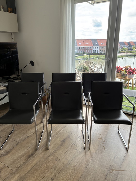 6 Arco Dining Chairs – Chrome (photo 2 of 5)
