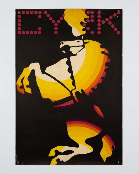 CYRK Horse – 1979 – Original Vintage Circus Poster by Janowski – Polish Poster Art – 97x66 cm – Paper (photo 3 of 8)