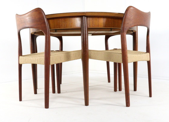 Image 1 of Lübke Table à manger ronde extensible 'Nuthetal' Vintage