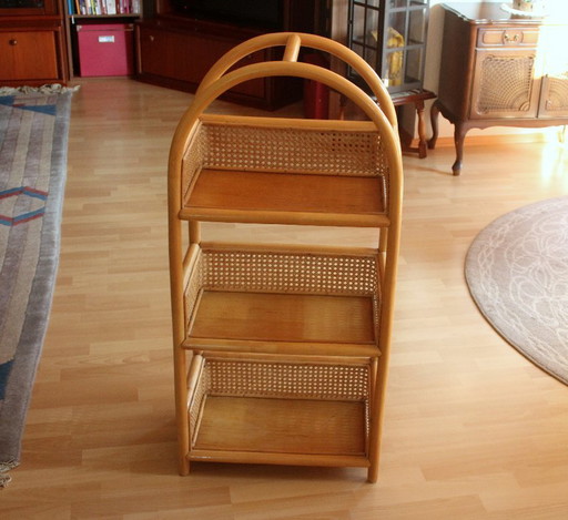 Mensola da parete in bambù in stile metà secolo, autoportante