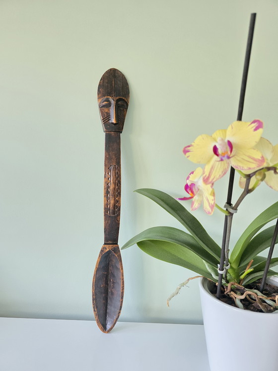 Image 1 of Cucchiaio cerimoniale africano intagliato a mano – 46 cm