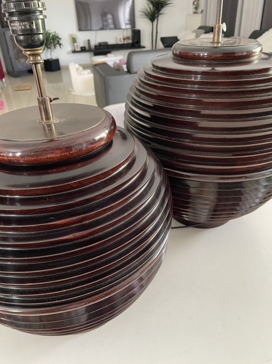 Par de grandes LUZ Intérieurs / Minibas Lámparas de mesa XXL (Diferentes Tamaños) – Brass, Ceramic (photo 2 of 9)