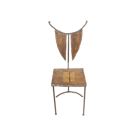 Chaise sculpture de Jean-Jacques Argueyrolles, France, années 1990 – Chaises & fauteuils, Gold, Iron (photo 2 of 11)