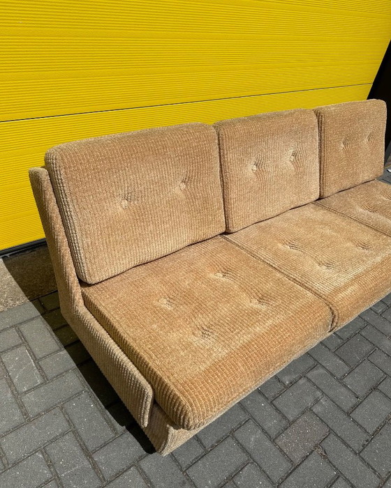 Vintage beige corduroy modular sofa – 70s – Velvet (photo 5 of 18)