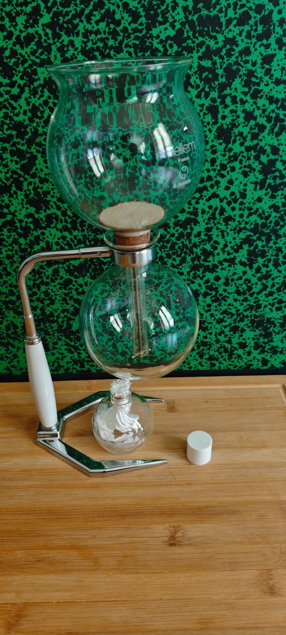 Image 1 of Cafetière à siphon Hellem France vintage — 4/6 tasses — dans sa boîte d'origine, jamais utilisée