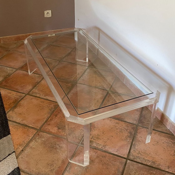 Athena Salontafel van David Lange. 1970. 120x60. – Roche Bobois, Glass, Plexiglass (photo 4 of 6)
