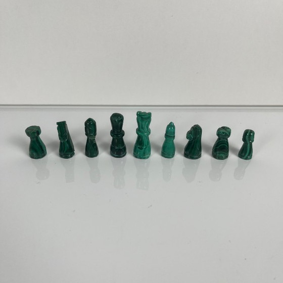 Image 1 of Decorative chess set in malachite, 1950–1970