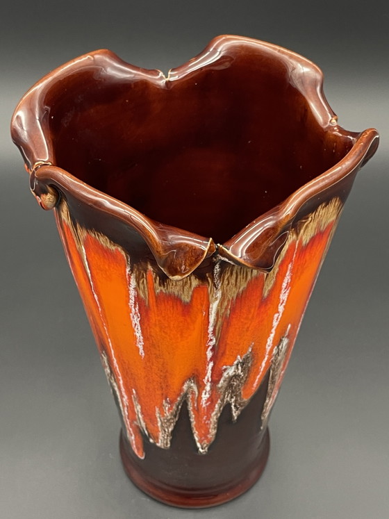 Vallauris Ceramic Vase in Handkerchief Shape, 1960s/70s (photo 3 of 8)