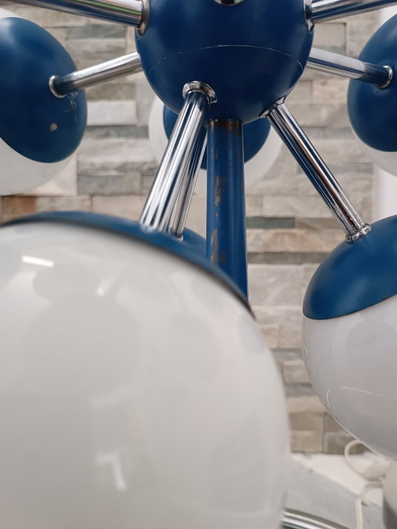 Image 1 of Important Sputnik Atomic Lamp with 12 Globes, 1970s