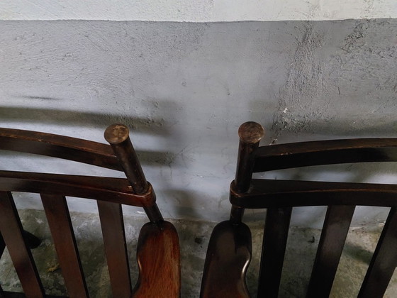 2 poltrone vintage in legno – Textile (photo 6 of 24)