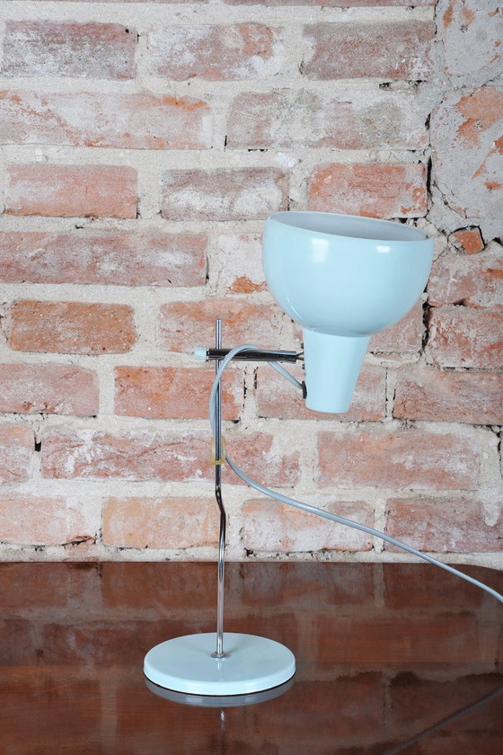 Restored Mid-Century Table Lamp, by LIDOKOV, Model L 193, Czech, 1960s – Metal, Chrome (photo 9 of 12)