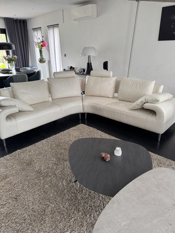 Image 1 of Halbrundes Ledersofa von Leolux