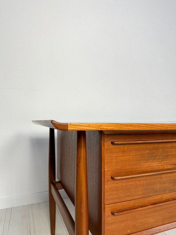 Image 1 of 1960S VINTAGE DANISH MID-CENTURY TEAK WRITING DESK BY ARNE VODDER FOR H.P. HANSEN