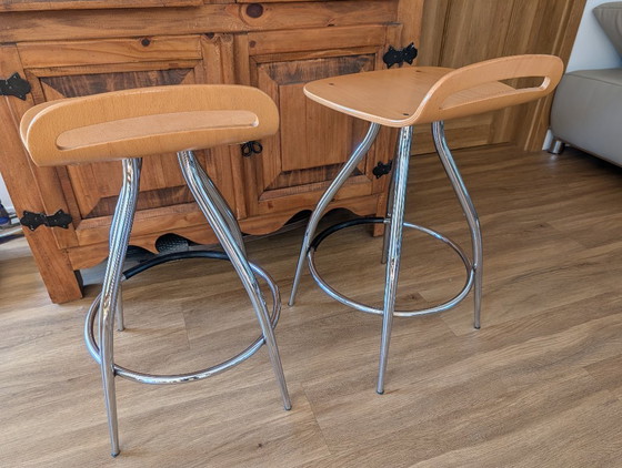 2x Calligaris GIN Sgabelli da bar Made in Italy - Edi & Paolo Ciani – Legno (photo 6 of 6)