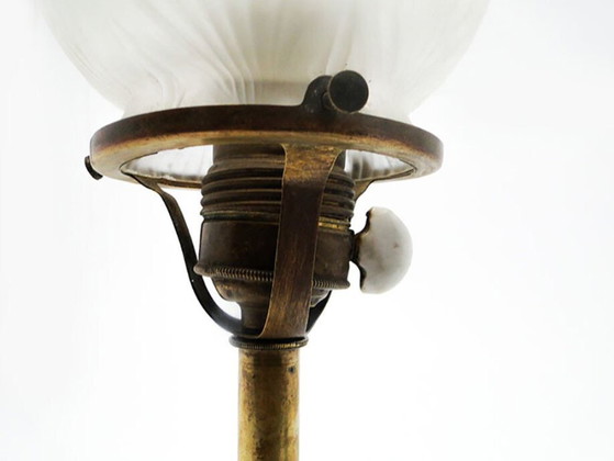 20th Century Desk Lamp, 1890s – Glass, Brass (photo 6 of 10)