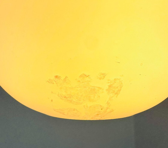 Model 705 Floating Wall Lamp in Opaline Glass and Teak by Uno & Östen Kristiansson for Luxus, Sweden, 1960s (photo 5 of 9)