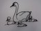Large Cast Iron Swan Family, Germany, 1960s – beeldhouwkunst