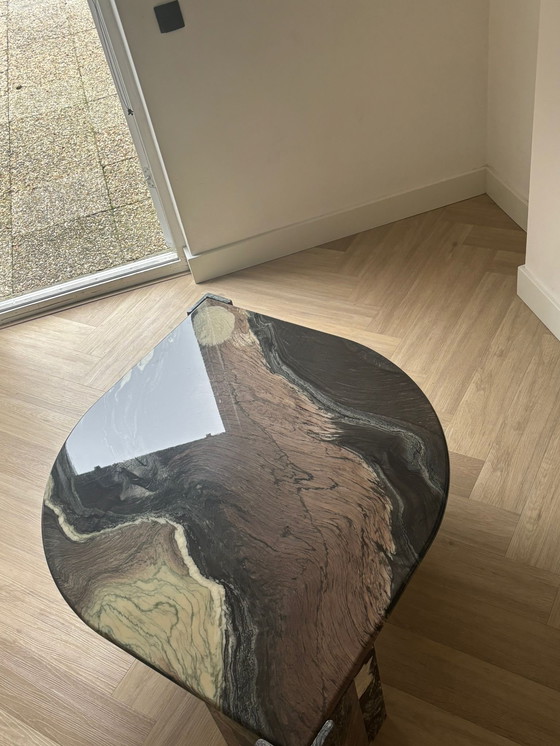 Image 1 of Exclusieve natuurstenen design salontafel – Roche Bobois stijl 