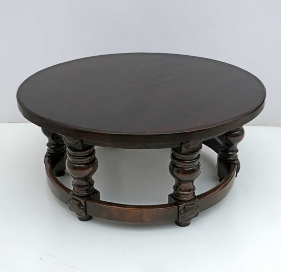 Image 1 of 20th Century Louis XIII Style Walnut Coffee Table