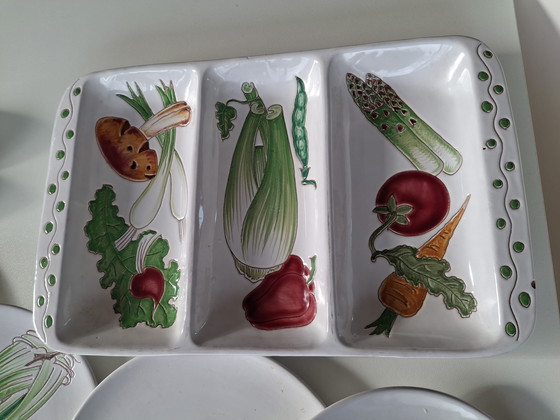 Image 1 of Vintage crockery vegetables. Hand painted in Italy
