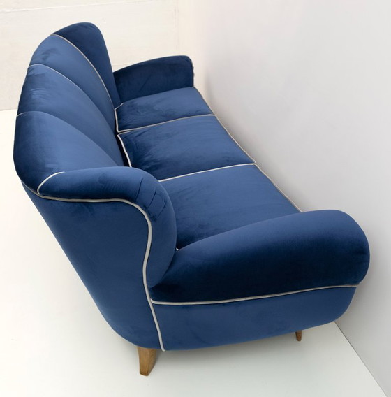 Image 1 of Divano in velluto italiano Art Déco Guglielmo Ulrich, anni '40