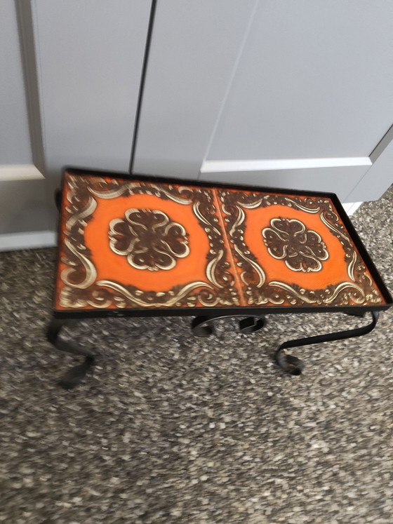 Porta piante vintage di metà secolo, Ceramica, Ferro, Nero (foto 7 di 7)