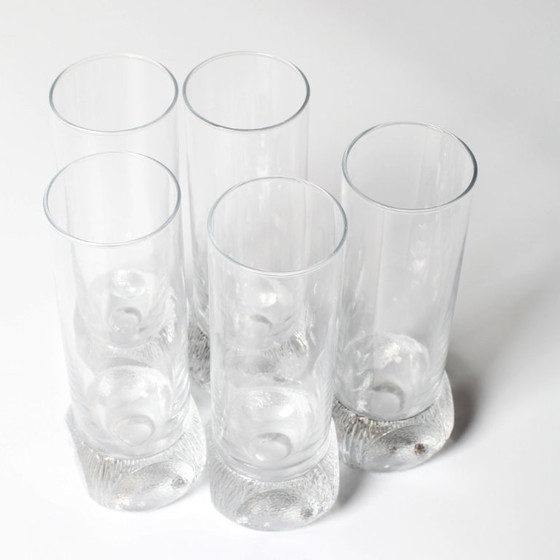 Set van 5 heldere kristallen drinkglazen uit het midden van de 20e eeuw / Italië / jaren 1980 (photo 11 of 14)