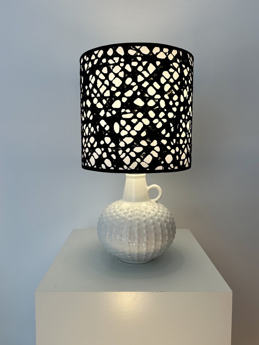 Rare mid-century vase lamp with Japanese shade