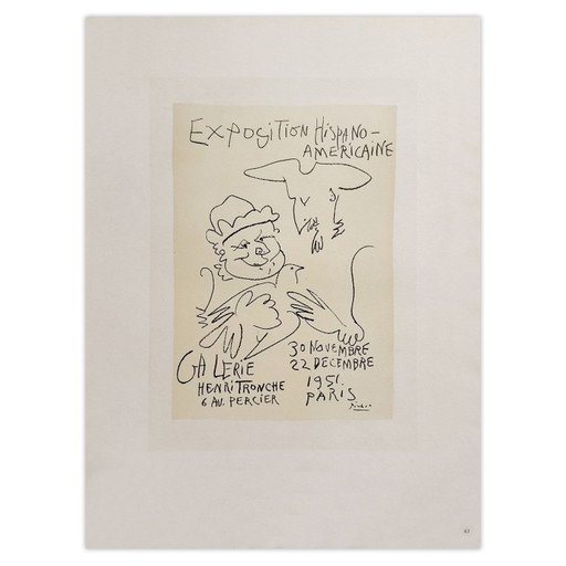 Pablo PICASSO AF 1951 - Litografia Esposizione Hispano-Américaine 1959