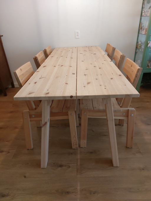 Eethoek Piet Hein Eek/IKEA – eetkamerset, Wood