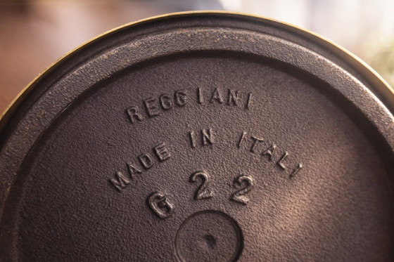 Image 1 of Set van twee vintage Goffredo Reggiani G22 tafellampen – Gemaakt in Italië, modernistisch design, zwart en chroom, origineel.