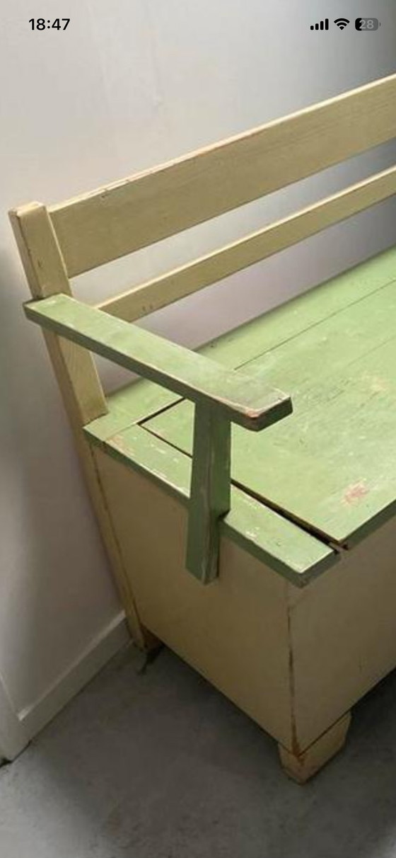 Image 1 of Vintage klepbank landelijke stijl 