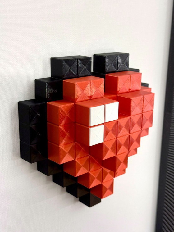 Image 1 of Cœur 8-bit - Décoration murale